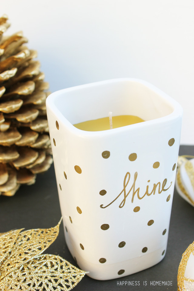 Easy-DIY-Gold-Sharpie-Candle-great-holiday-gift-idea